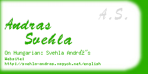 andras svehla business card